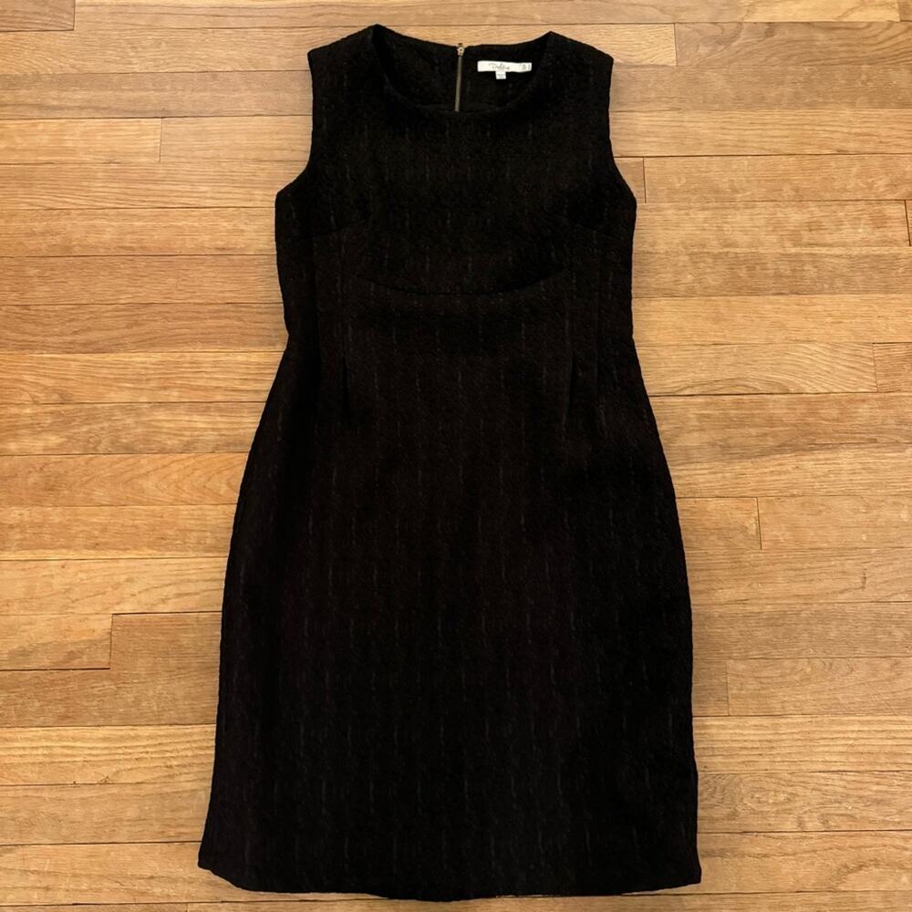 Darling black sleeveless knee length sheath dress size 10 b1
